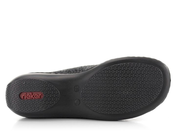 Rieker domácí pantofle s plnou špičkou antracitové 659A4-45