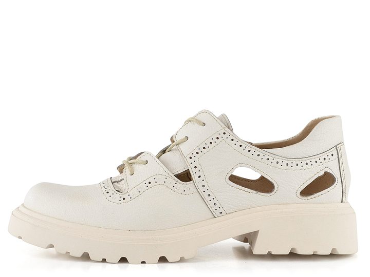 Barton dámske poltopánky prerezávané krémové 2356