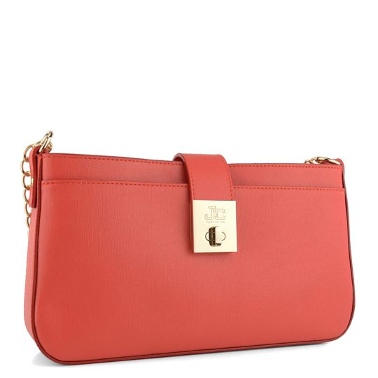 J&C JACKYCELINE kabelka s retiazkou Coral Red