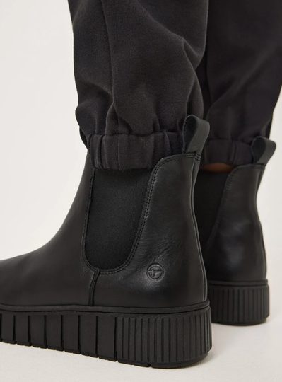 Tamaris chelsea kotník black leather 1-25403-43