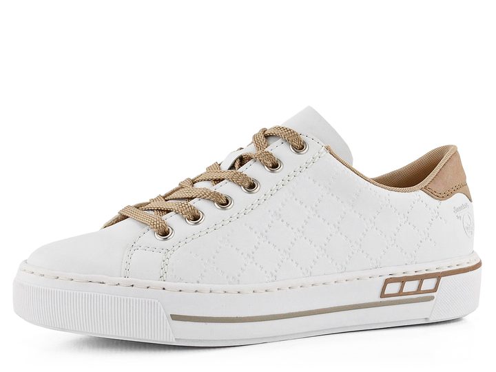 Rieker biele sneakers tenisky s vytlačovaným vzorom L88W2-80