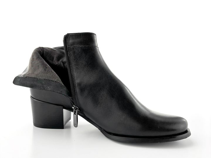 Regarde zipový kotník na podpatku Jolene-27 black