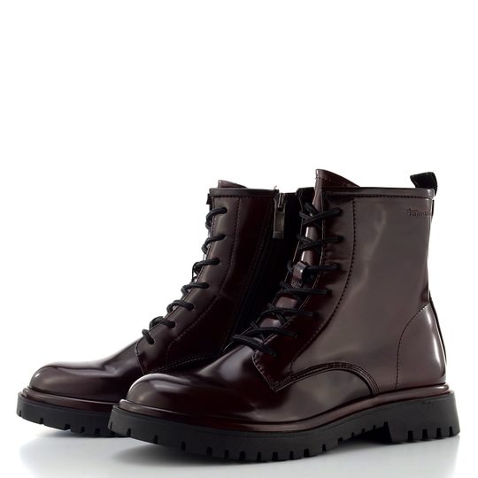 Tamaris šněrovací kotník merlot 1-25221-47
