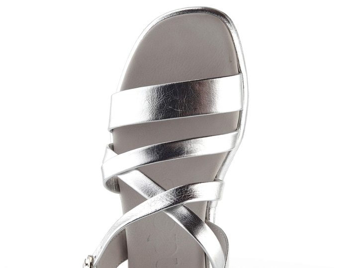 Wonders metalické sandály Silver AT-3402