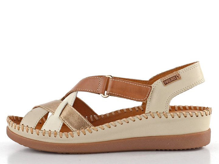 Pikolinos sandály s kříženými pásky Cadaques Marfil W8K-0741C2