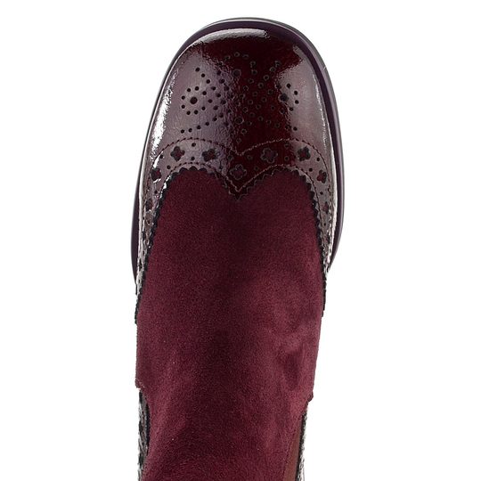 Hispanitas lakovaná/semišová chelsea členková obuv na podpätku rioja Milan HI243588