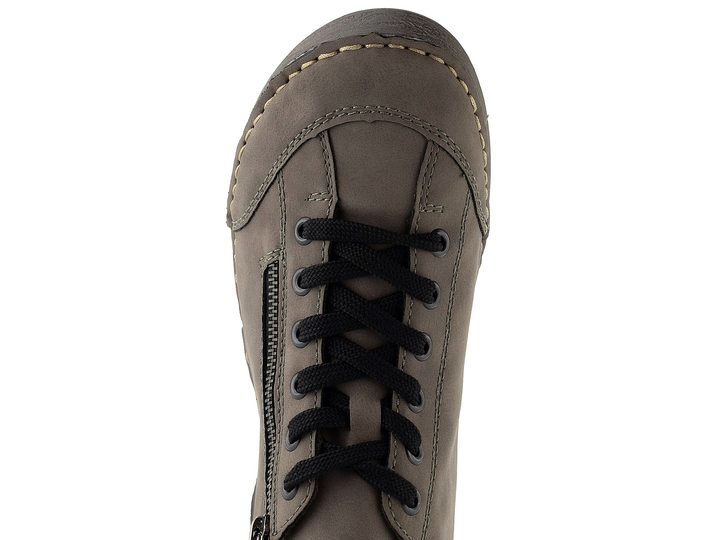 Rieker šněrovací kotník se zipem šedý 52514-42