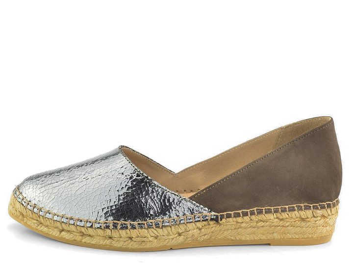 Gaimo Espadrilles polobotky metalické Alba Grafito