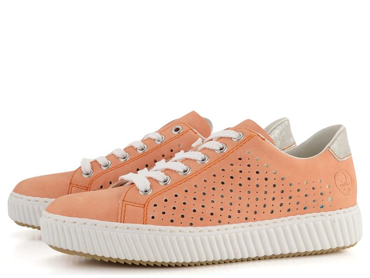 Rieker perforované tenisky marhuľové M3901-38