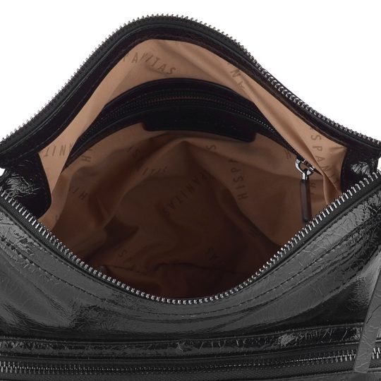 Hispanitas lakovaná zipová kabelka černá BI254141