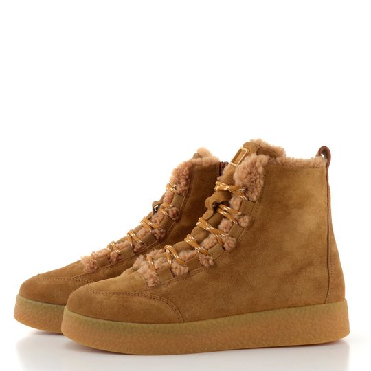 Högl semišový šněrovací kotník camel 2-100242-1100