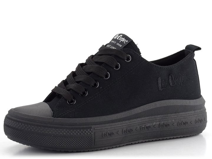 Lee Cooper černé šněrovací tenisky LCW-23-44-1624LB