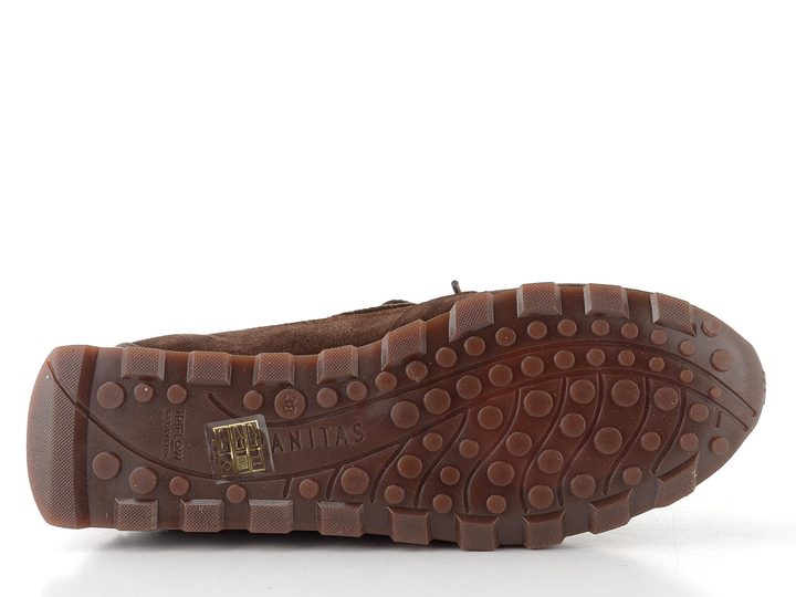 Hispanitas semišové šněrovací polobotky Zinnia espresso HI264908