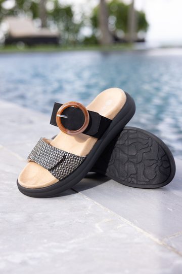 Remonte šľapky so sponou čierne D2N51-03