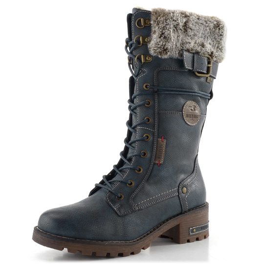 Mustang šněrovací polokozačky navy 15M0082003