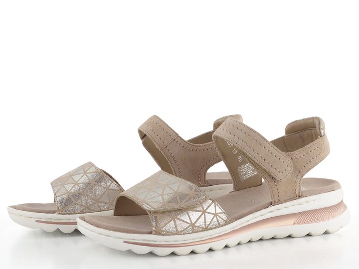 Ara dámské sandály Tampa Silber/Sand 12-47207-19