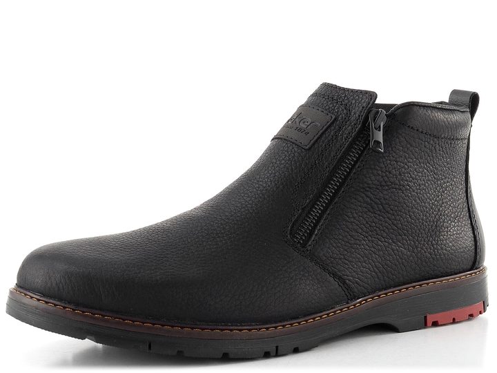 Rieker pánský kotník se zipem černý 10553-00