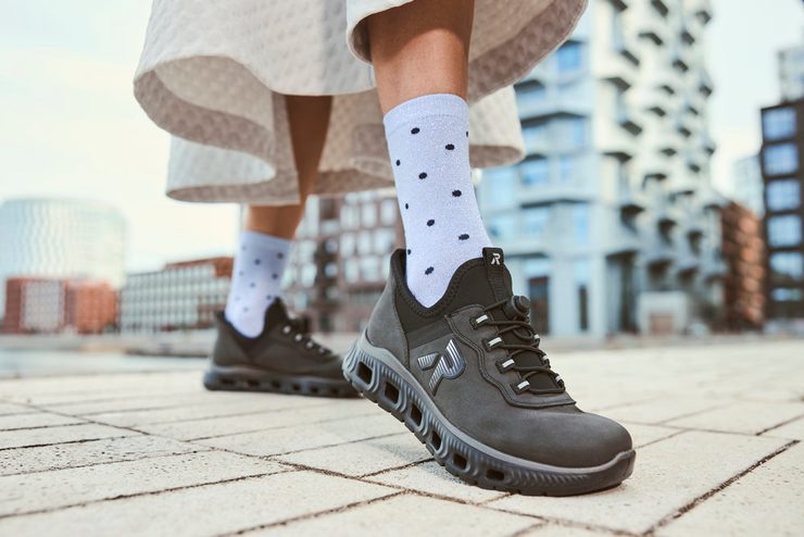 Rieker Sport prozouvací polobotky šedo-černé M6065-45