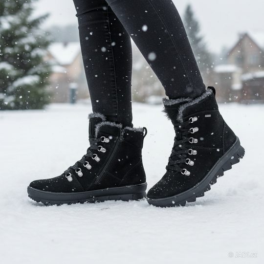 Legero vyteplený kotník s Gore-Texem černý 2-000530-0000