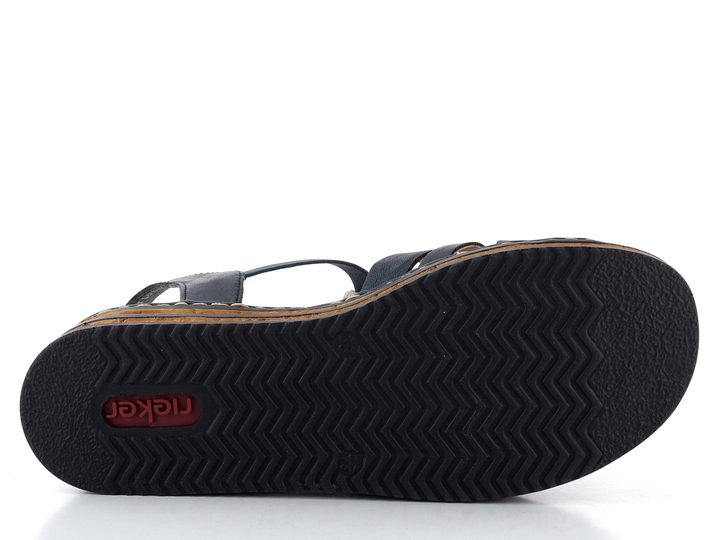 Rieker modré sandále na kline 62918-14