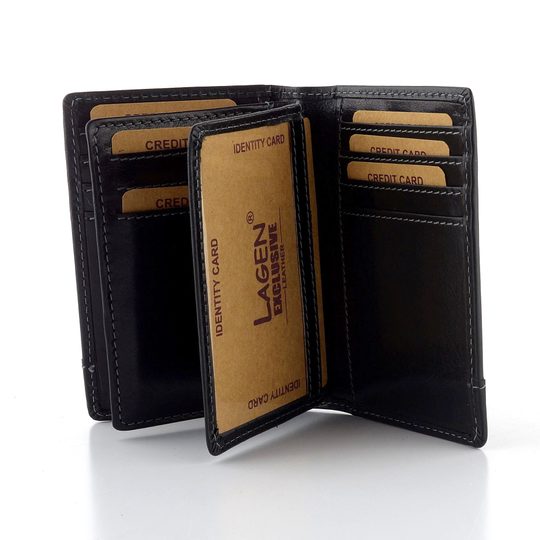 Kožené pouzdro na doklady černé V-60/T