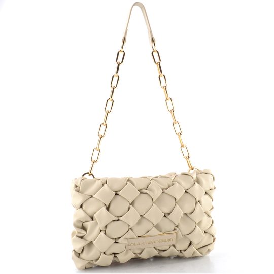 Lola Casedemunt malá kabelka/psaníčko s řetízkem ecru LS2604078