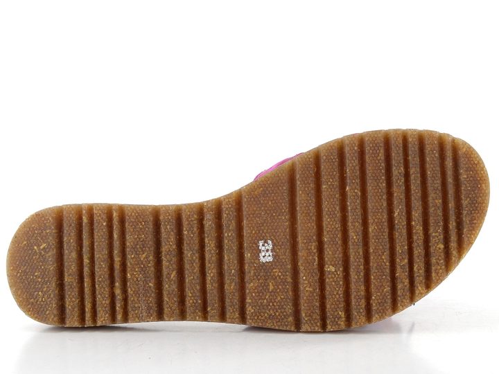 Lazamani pantofle se střapatou květinou Zinnia fuxia LA33765