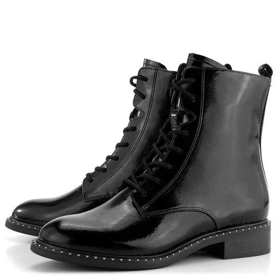 Tamaris lakovaný kotník Black Patent 1-25102-41
