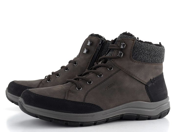 Rieker pánska šnurovacia členková obuv šedá 03640-25