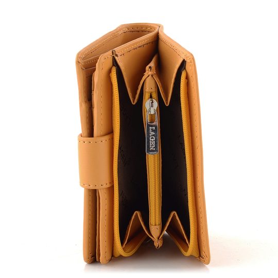 Dámská peněženka se zápinkou žlutá 50313