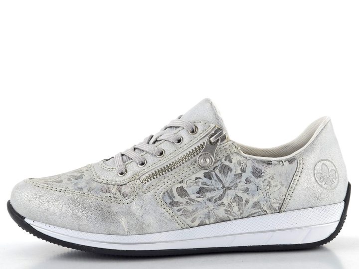 Rieker tenisky so zipsom Ice/Grau-Metallic N1112-80