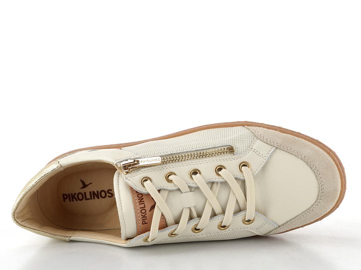 Pikolinos polobotky se zipem Lanzarote off white W7B-6737C2