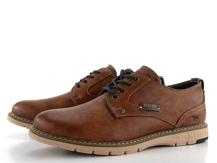 Mustang pánské šněrovací polobotky Cognac 4105-303-307
