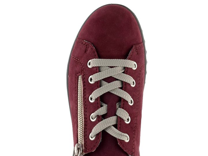 Rieker šnurovacie poltopánky so zipsom a membránou Bordeaux 59000-35
