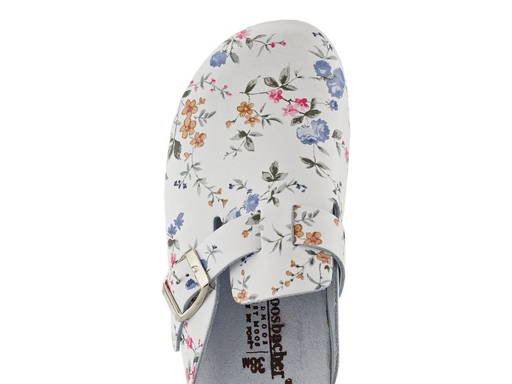 Moosbacher šľapky fuzbetové bambus/biela folklor 518