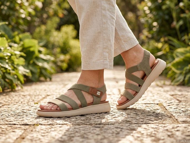 Tamaris sandály olive 1-28726-46