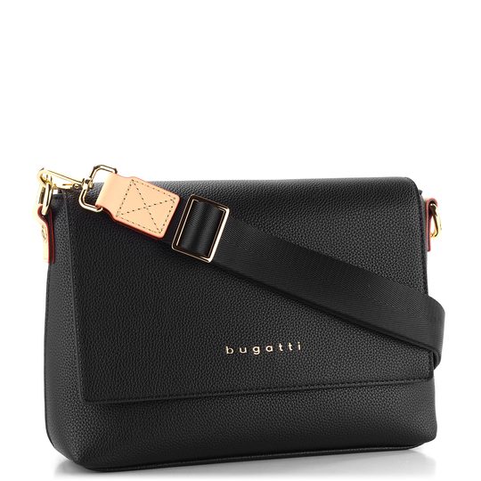 Bugatti crossbody kabelka s klopou Ella Black 49662801