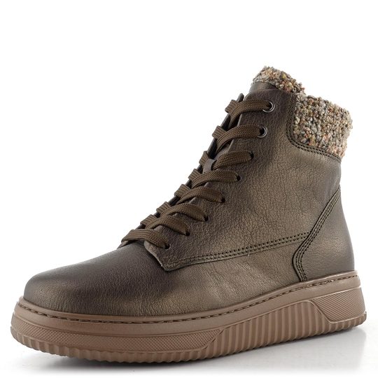 Gabor široký šněrovací kotník smog/mohair 76.795.65