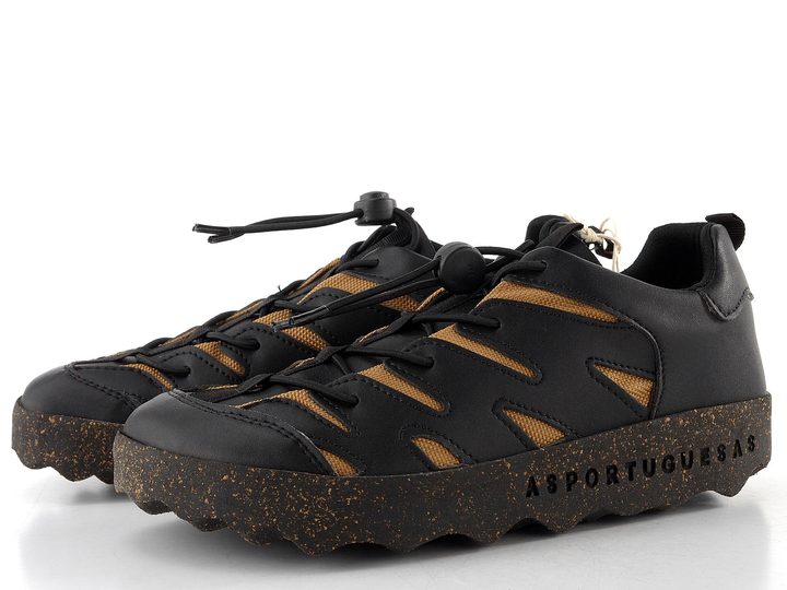 Asportuguesas polobotky s pružným šněrováním Cruds black P018309001