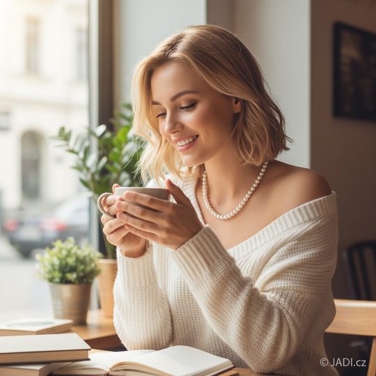 Náhrdelník ze skleněných perlí