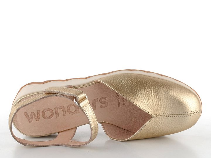Wonders sandále s plnou špičkou Platino C-7601