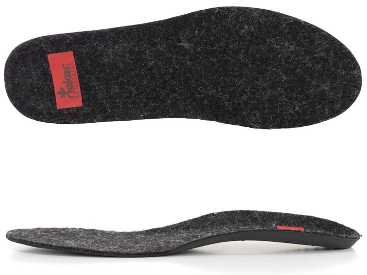 Rieker sportovnější kotník na klínu černý/krémový N6352-60