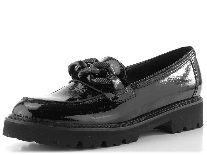 Gabor lakované mokasíny čierne 75.240.97