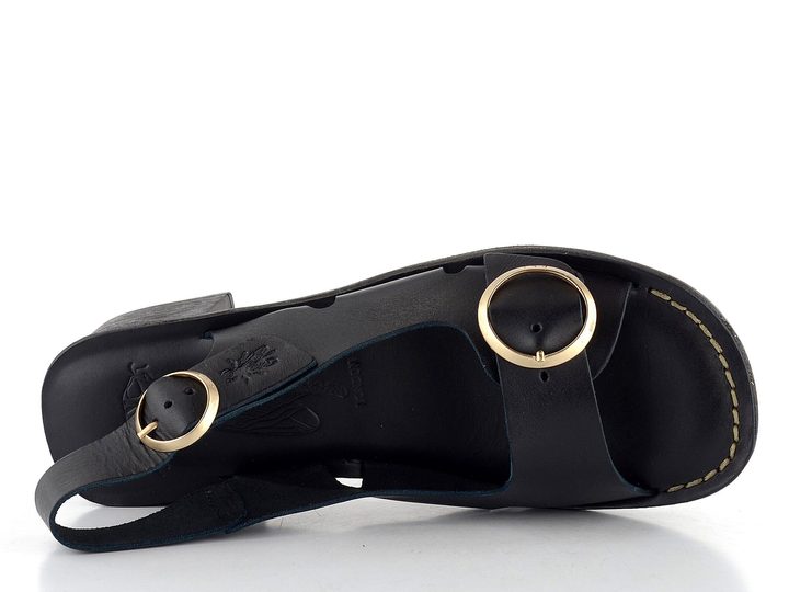 Fly London sandály na podpatku černé P145237000