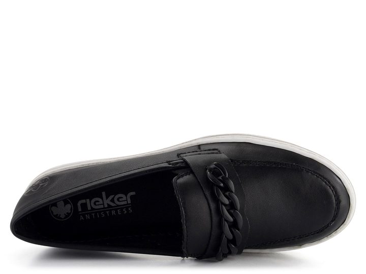 Rieker nazúvacie poltopánky s retiazkou čierne L5954-00