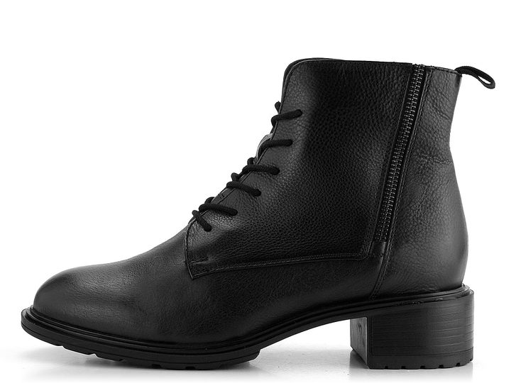Ara šnurovacia členková obuv na podpätku Parker Black 12-26113-01
