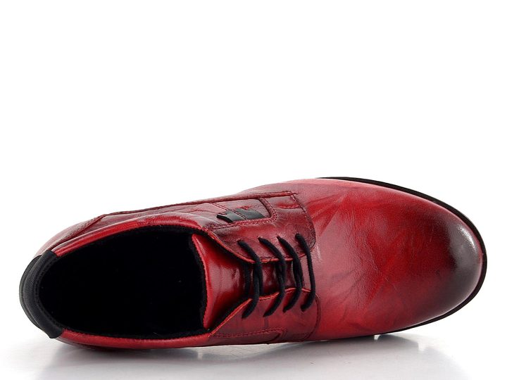 Barton polobotky na klínu červené 24-2548