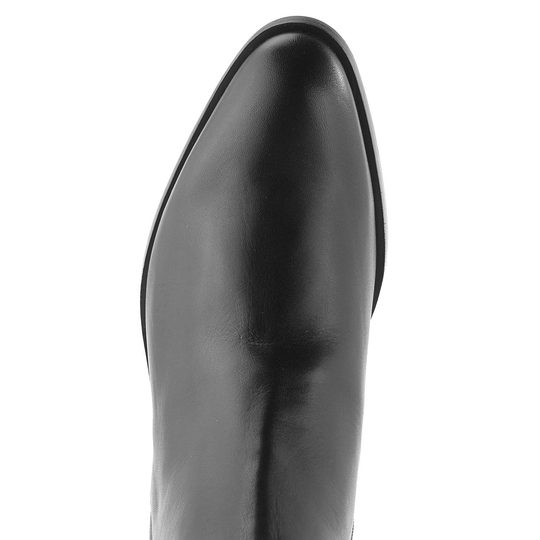 Wonders kožený kotník na nízkém podpatku negro D-1801