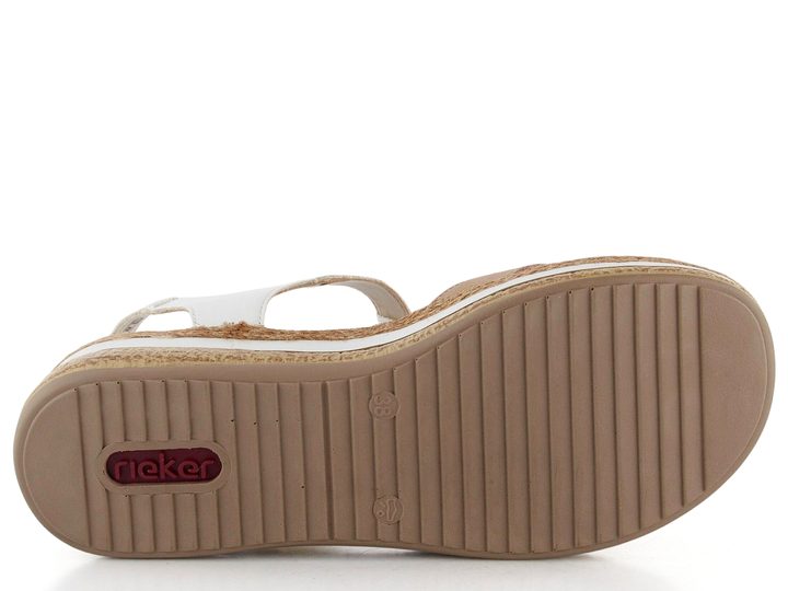 Rieker sandály na platformě Altrosa/Perle/Weiss V0919-80