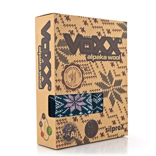 Dárkový box ponožek a palčáků Voxx s alpaka a merino vlnou zelená